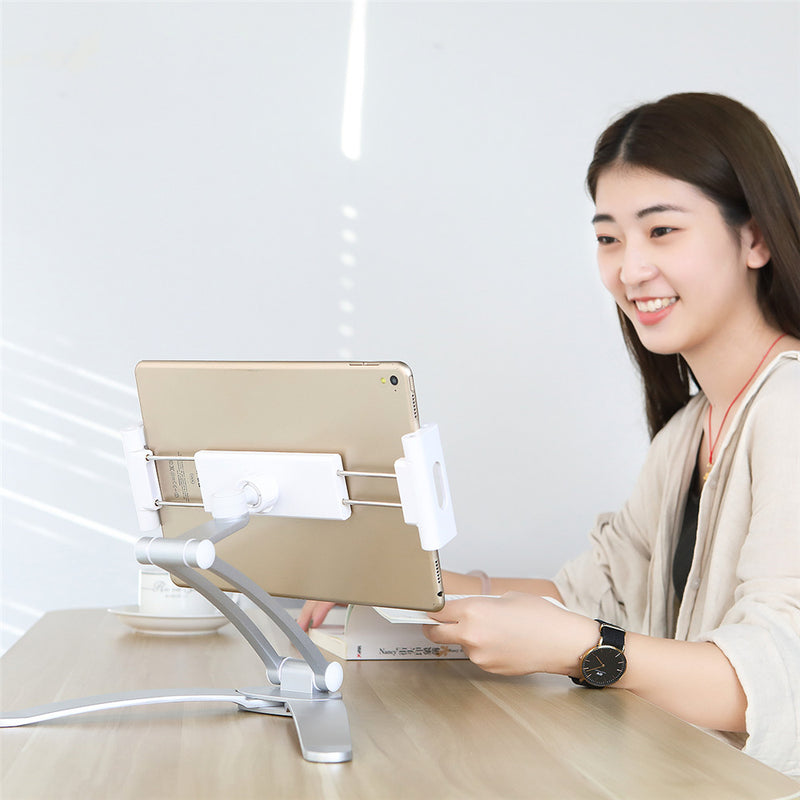 ROCK Aluminum Alloy Clip 360 Degree Rotation Wall Mount Desktop Holder for Mobile Phone Tablet