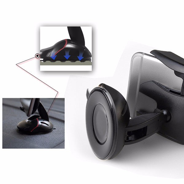Free Rotation Mouse Shape Sucker Car Dashboard Holder Mount Stand For Less Than 6.5-inch Smartphone