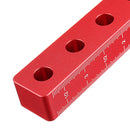 90 Degree 100x100mm Aluminium Alloy Precision Clamping Square With Hole Inch and MM Scale Woodworking Machinist Square Positioning Right Angle Clamping Measure