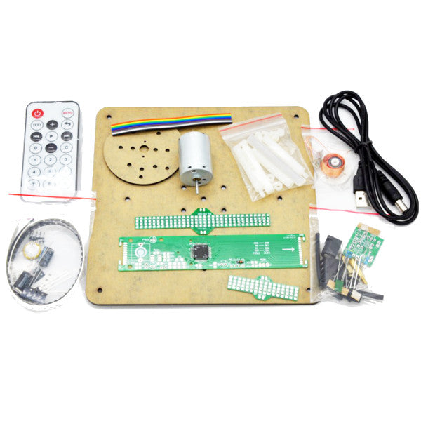 Geekcreit DIY Biaxial 3D Rotating LED Kit POV Creative Soldering Training Kit