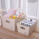 XP-183 Waterproof Large Non-woven Fabric Folding Storage Box Baskets Quilt Clothes Organizer Beige Color