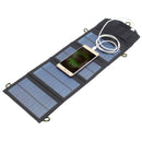 IPRee 5V 7W Portable Solar Panel Outdoor Travel Emergency Foldable Charger Power Bank With USB Port