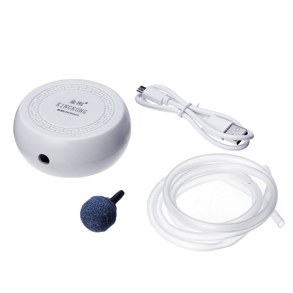 Aquarium Hydroponic Oxygen Pump Fish Tank Air Bubble Stone Aerator USB Powered Air Pump