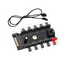 Computer Chassis 4pin Speed Temperature Control Cooling Fan PWM Fan Hub Speed Controller Support 8-way 10-way FAN