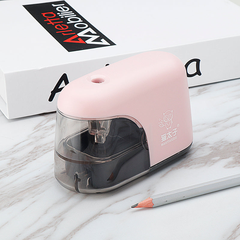 MAOTAIZI M373 Electric Pencil Sharpener Mechanical Pencil Sharpener Home Office School Stationery Supplies Gift for Kids Childrens