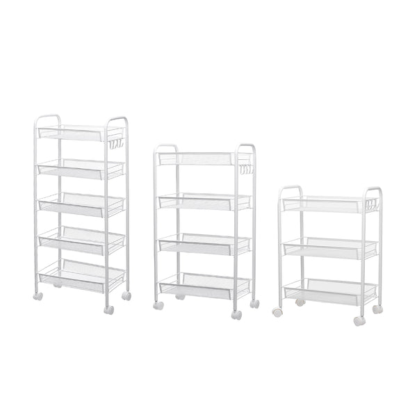 3/4/5 Tier Movable Stainless Shelf Kitchen Storage Rack Organizer Stand Holder