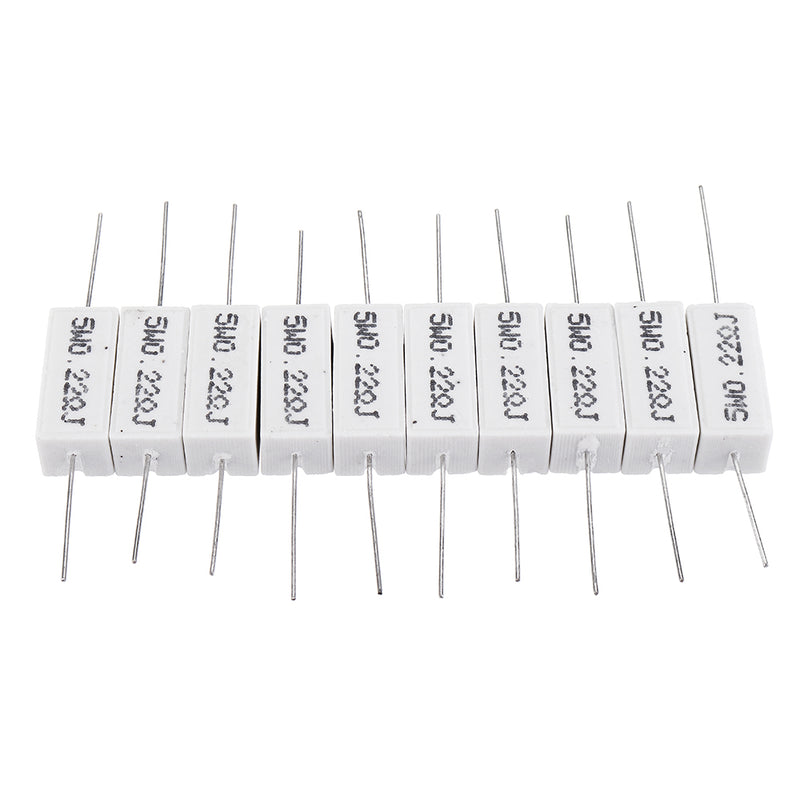 10pcs 5W 0.22 ohm 0.22R Ceramic Cement Resistor