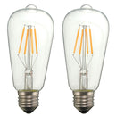 Dimmable Vintage Retro E27 ST58 4W LED COB Warm White  Filament Edison Bulb 110V 220V