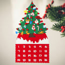 Felt DIY Christmas Tree Advent Calendar Children Craft Toy Hanging Decorations
