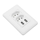 RNAI 15A 125V Dual USB Port Wall Charger Adapter Brazil Plug Socket Power Outlet PMC