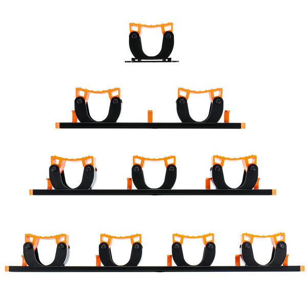 4 Position Mop and Broom Holder with 5 Hooks Multifunctional Mop Holder Tools Kit