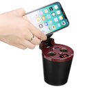 12-24V 80W Dual USB Universal QI Wireless Charging Cup Car Charger