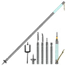 YUANTOOSE G02-B 7 In 1 Luminous Folding Stick Aluminum Camping Trekking Pole Safety Survival Multifunctional Tools Kit