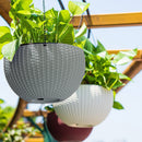 Gardening Rattan Waven Hanging Flower Chain Basket Pot Plant Holder Home Balcony Decorations