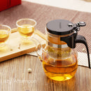 Crystal Clear Tea Glass Pot Tea Leaves Filtration Tea Pot Set
