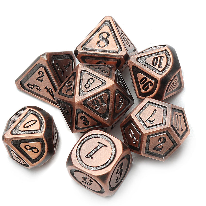 7Pcs DND Polyhedral Dice For Role Playing Game Metal Dice Set