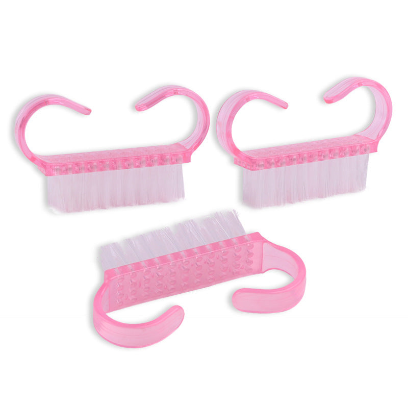 1 Pcs Plastic Nail Dust Clean Cleaning Brush Pedicure Round Head Cleaning Brush Nail Accesories Tool