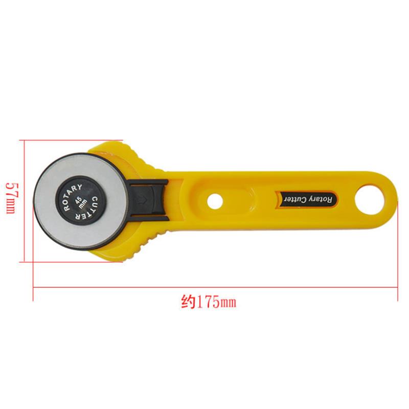 Allwin 45mm Circular Rotary Cutter Safety Blade Multi-function Fabric Paper Leather Cutter Patchwork Piecing Sewing Quilting Cutting Craft Tool