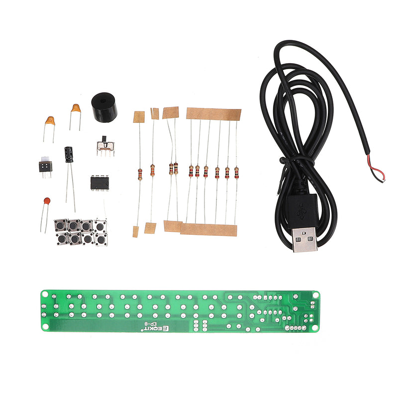 10pcs Simple Electronic Organ Kit DIY NE555 Soldering Practice Board Multi-notes Keyboard Set