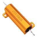 5pcs RX24 50W 0.1R 0.1RJ Metal Aluminum Case High Power Resistor Golden Metal Shell Case Heatsink Resistance Resistor