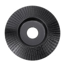 Drillpro Black 100x16/110x22mm Bevel Arc Wood Carving Disc Tungsten Carbide Shaping Disc Angle Grinding Wheel Sanding Carving Rotary Tool Abrasive Disc for Angle Grinder