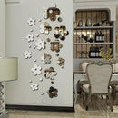 3D Plum Blossom Silver DIY Shape Mirror Wall Stickers Home Wall Bedroom Office Decor