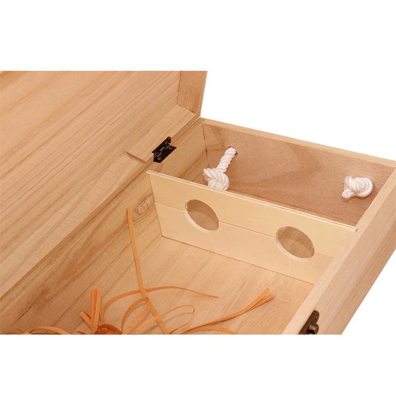 Unpainted Wooden W ine Box For 2 Bottles Craft Art Decoupage Gift Idea Display Box