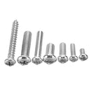 Suleve MXSP4 M3/M4/M5 Stainless Steel Phillips Round Head Screws Nuts Washers Assortment Kit 250g