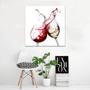 Red White Glasses Kitchen Wall Sticker Art Pictures Wall Art Prints Unframed