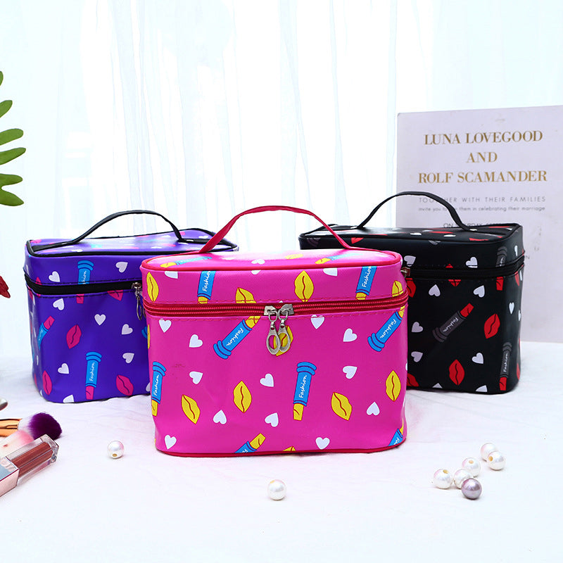 Print Cute Large-capacity Cosmetic Bag Waterproof Travel Portable Wash Bag