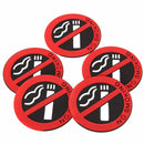 5pcs Rubber Adhesive Sticker Car Office Notice Warning Logo NO SMOKING Sign