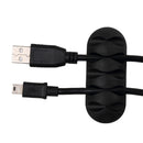 Bakeey 5-Channel TPR Sticky Earphone USB Cable Cord Winder Wrap Desktop Cable Organizer Wire Management Holder
