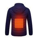 Electric USB Intelligent Heated Warm Back Abdomen Neck Cervical Spine Hooded Winter Jacket Motorcycle Skiing Riding Coats