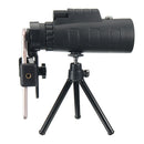IPRee 12X50 Telescope Universal Camera Clip Aluminum Alloy Tripod High Power Night Light Monocular