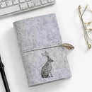 A6 Felt Shell Fabric Notebook Loose Leaf Inner Core Notebook Diary Plan Binder Office School Supplies Ring Binder