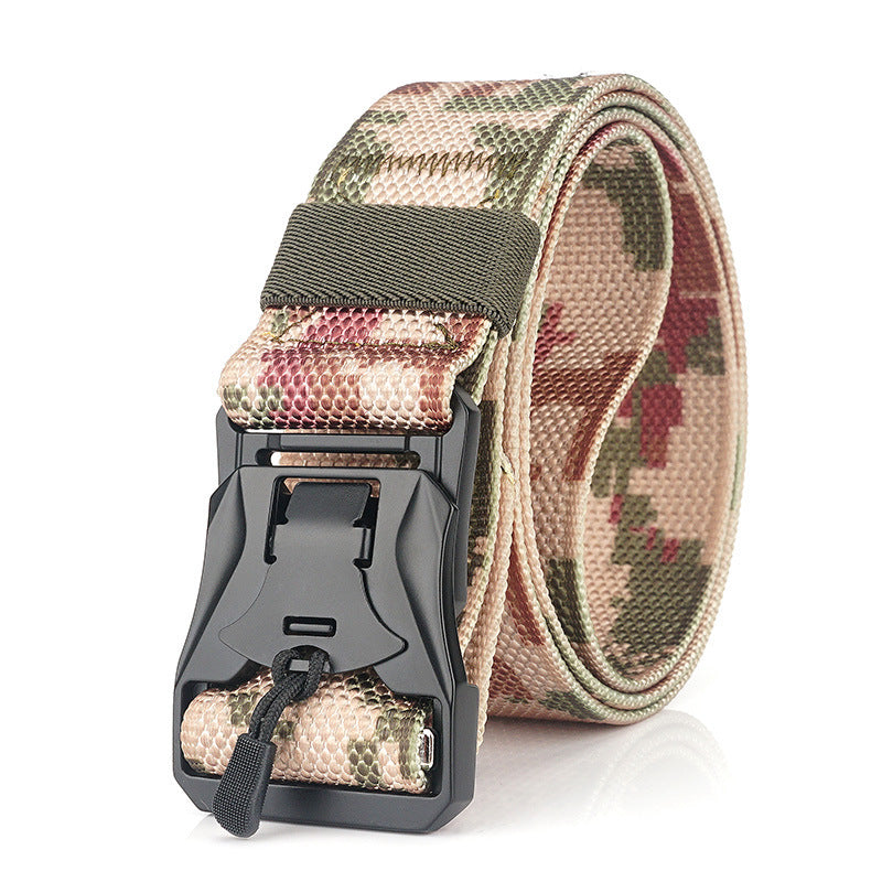 XMUND XM-TB01 125cm Punch Free Magnetic Buckle Belt Quick Release Nylon Leisure Belt Tactical Belt