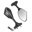 Motorcycle LED Turn Signal Rear View Mirrors Carbon Fiber For Honda/Suzuki/Kawasaki/Yamaha