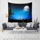 Loskii LWG5 Halloween Tapestry Pumpkin Print Hanging Tapestry Wall Art Home Decor Halloween Decorations For Home