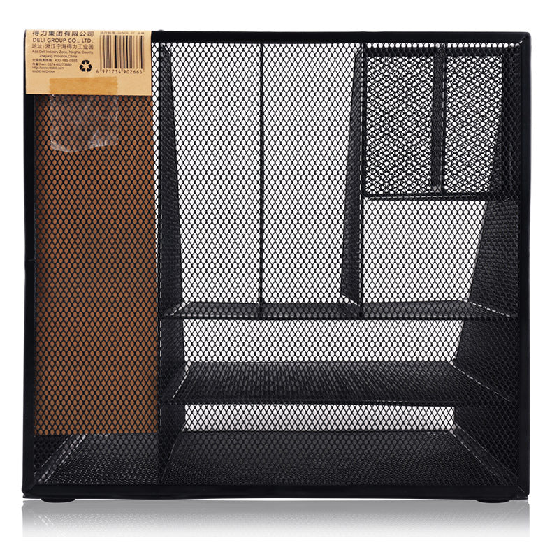 XIAOMI Ecosystem Deli 9832 Metal Mesh Document File Books Holder Creative 3-in-1 Office Desktop Multi-layer Storage Box Students Dormitory Organizer File Frame