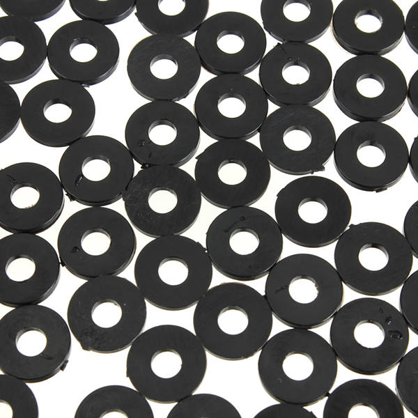 Suleve MXNW3 100pcs M2 M3 M4 M5 Black Nylon Washer Gasket Thickness 1mm