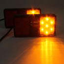 Pair 12V LED Rear Trailer Truck Tail Brake Stop Indicator Turn Signal Light Lamp