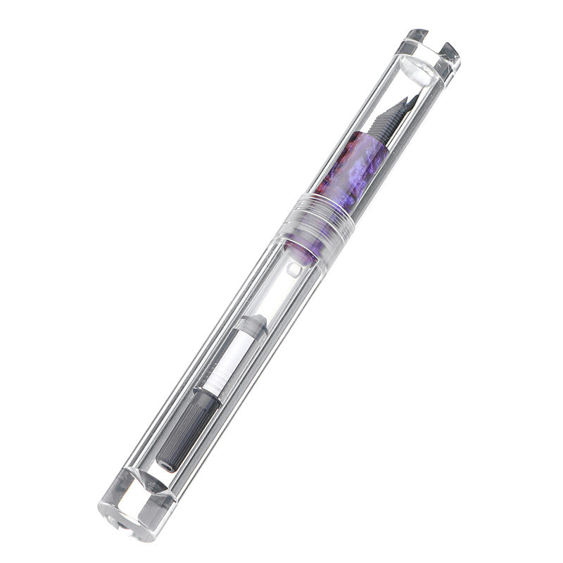 Moonman C1 Eye Dropper Filling Fountain Pen Fully Transparent Large-Capacity Ink Storing with Converter 0.6mm Nib Fashion Gift