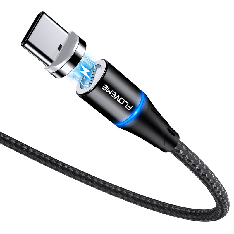 Floveme 3A Micro USB LED Indicator Magnetic Fast Charging Data Cable For Huawei Xiaomi Mi4 Redmi 7A Redmi 6Pro OUKITEL Y4800