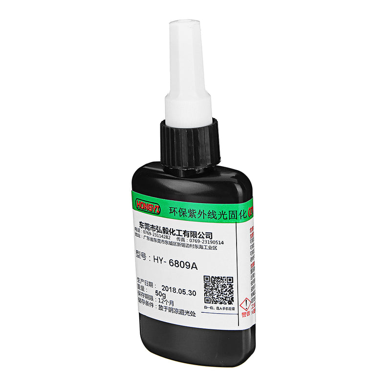 50ml Super UV Glue Curing Optical Glue Adhesive For Glass Crystal Wood Ceramic With Flashlight