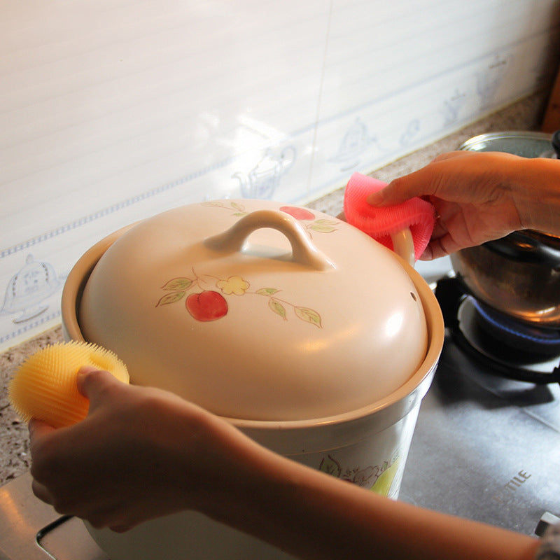 Silicone Brush Magic Dish Wash Cleaning Brushes Cooking Tool Cleaner Sponges Scouring Pads Kitchen