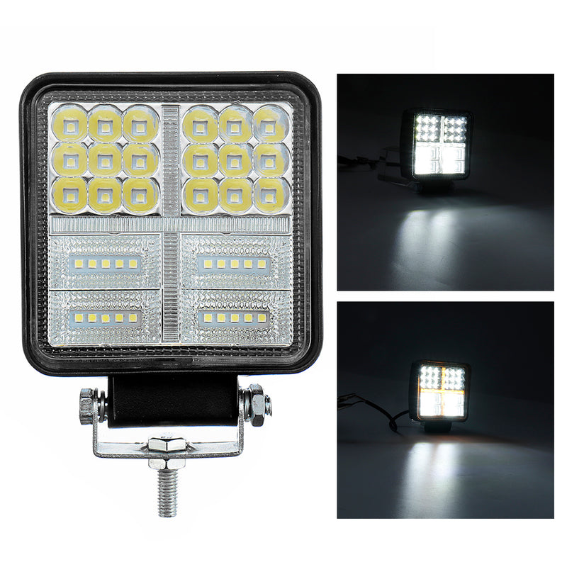 Square 114W 38 LED Work Light 12V 24V Off Road Spot Lamp For Car SUV Trailer Wall Lamp