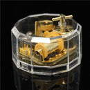 Acrylic Gold Wind Up Music Box:Castle In The Sky