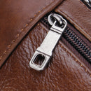 Men Leather Waist Bag Multi-Pockets Storage Bag Leisure Shoulder Bag