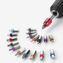 19Pcs Screwdriver Bit Set Multifunction S2 Magnetic Slotted Cross Hexagon Torx Screwdriver Bits with Quick Release Hex Chuck Extension Adapter Cabin Style Storage Case