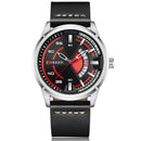 CURREN 8298 Fashionable Date Display Quartz Watch Leather Strap Sport Men Watches